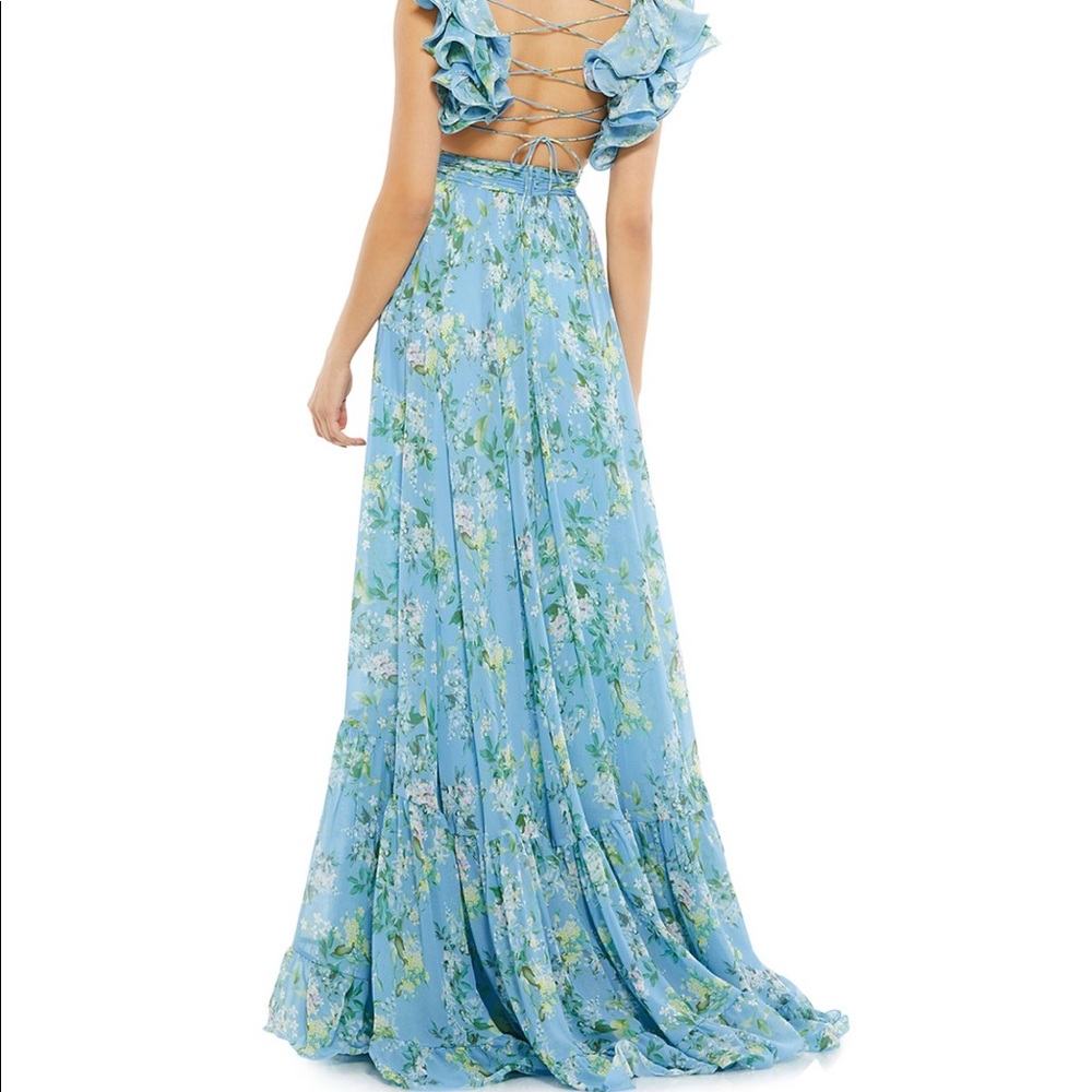 Mac Duggal Ruffle Floral Gown - Picture 1 of 4